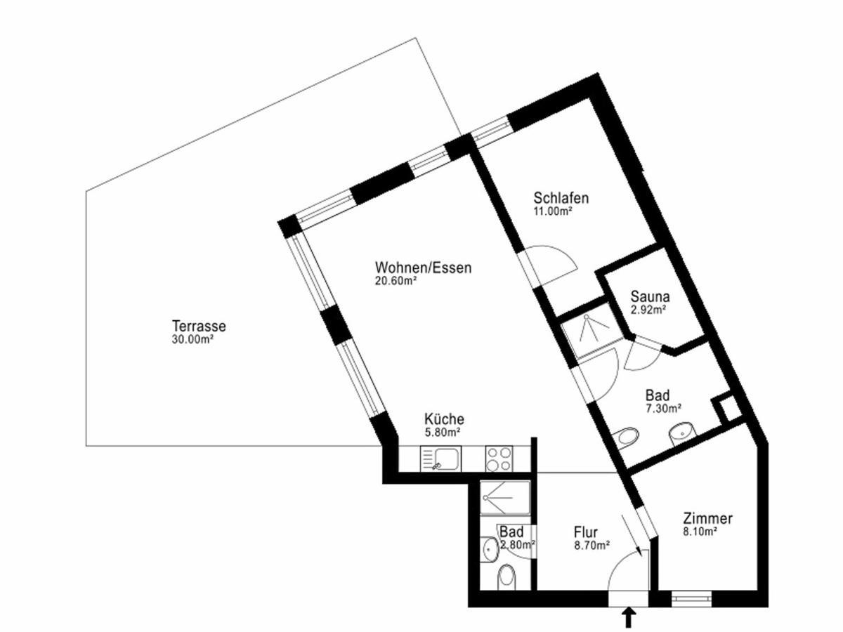 Strandvilla Baabe - Ferienwohnung 16 Mit Sauna Exteriör bild